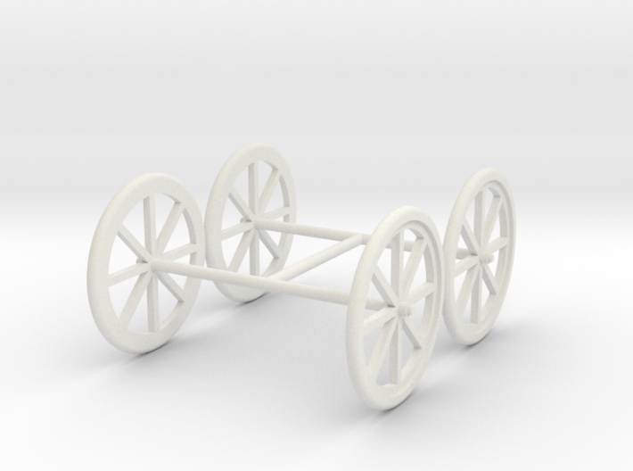 Small Cart wheels 3d printed 