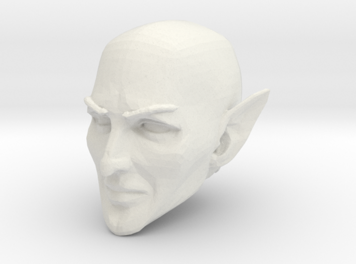 Elf Cleric Head Bald 1 for Mythic Legions 2.0 3d printed