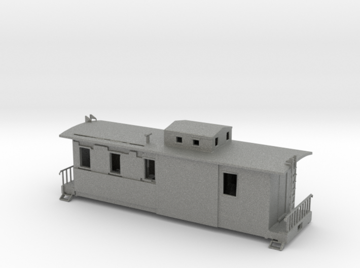 S Scale Caboose with Interior 3d printed This is a render not a picture