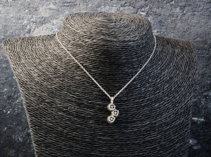 Barnacle Pendant - Nature Jewelry 3d printed Barnacle pendant in polished silver