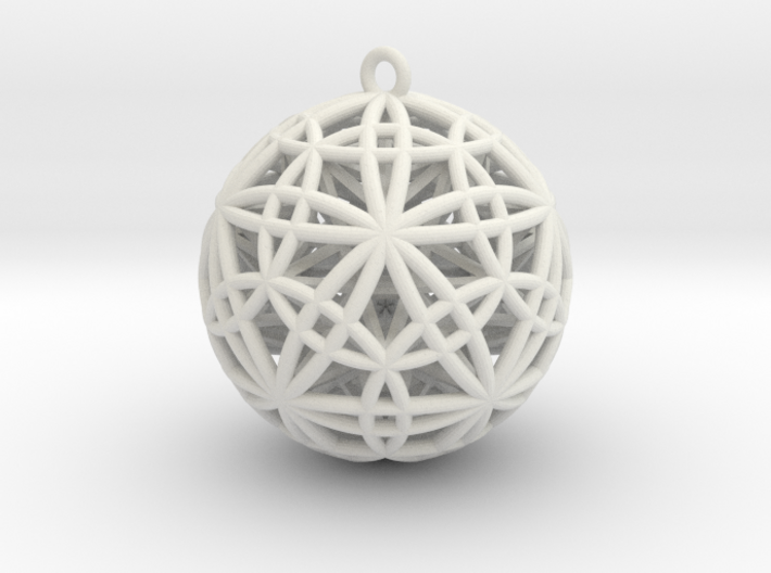 Sphere of Sacred Union Pendant 2&quot; 3d printed