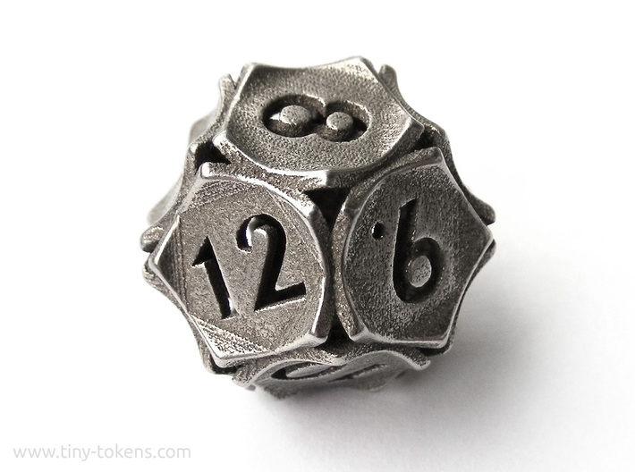 Peel Dice - D12 (twelve sided gaming die) 3d printed 