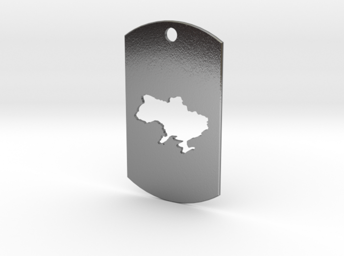 Dog Tag - Map of Ukraine - Stencil - #P3 3d printed 