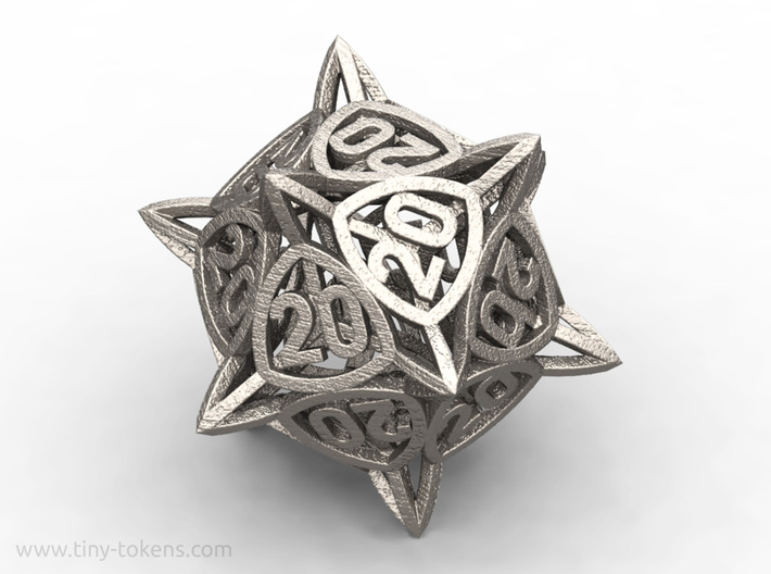 Center Arc All 20's version - Novelty D20 dice 3d printed