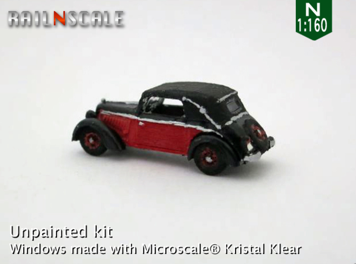 DKW F7 Front Luxus Cabriolet (N 1:160) 3d printed