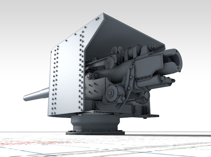 1/100 German 15 cm/45 SK L/45 Gun w. Shield x5 3d printed 3d render showing product detail