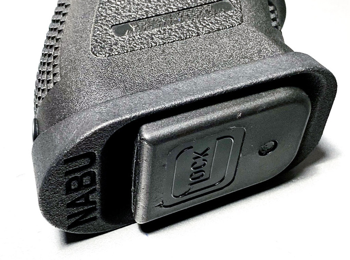 Glock GEN3 magwell (grip with front cut) 3d printed Black PA12 (MULTI JET FUSION)