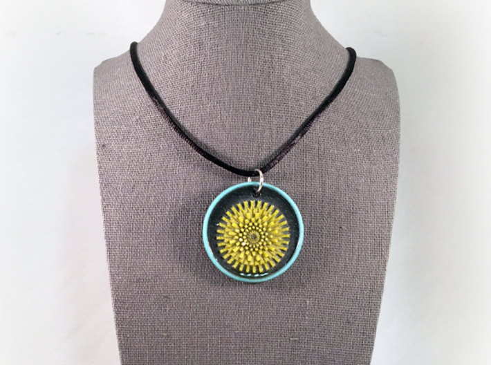 Dandelion Pendant 3d printed Does not include cord or fastenings.