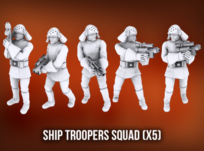 Ship Trooper Squad (x5) 3d printed