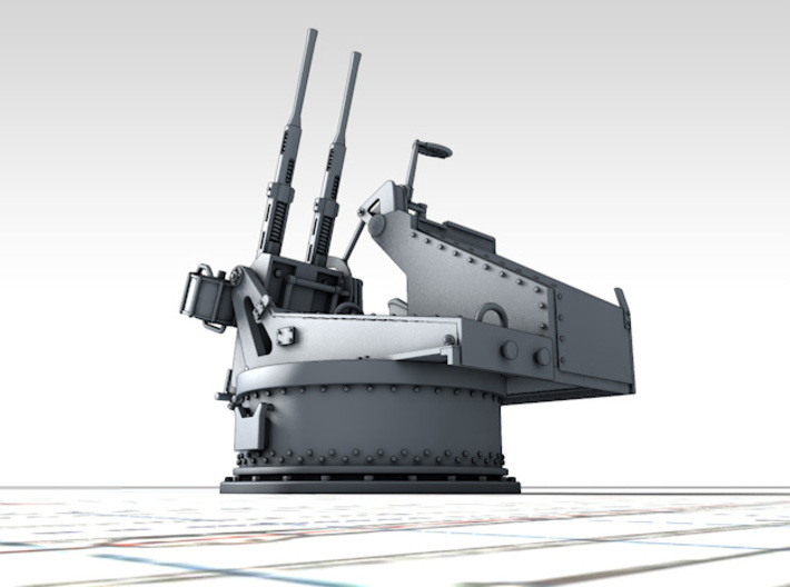 1/72 Twin 20mm Oerlikon MKV Mount Not in Use 3d printed 3d render showing product detail