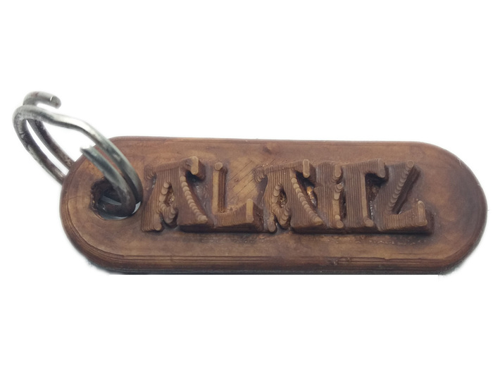 ALAITZ Personalized keychain embossed letters 3d printed 