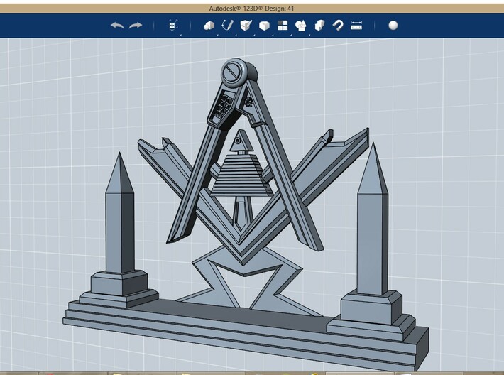 Masonic Display Piece Medium 3d printed