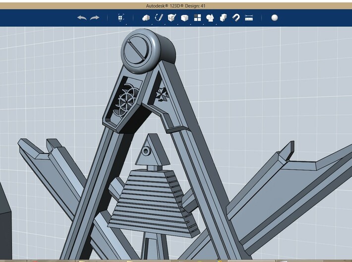 Masonic Display Piece Medium 3d printed 