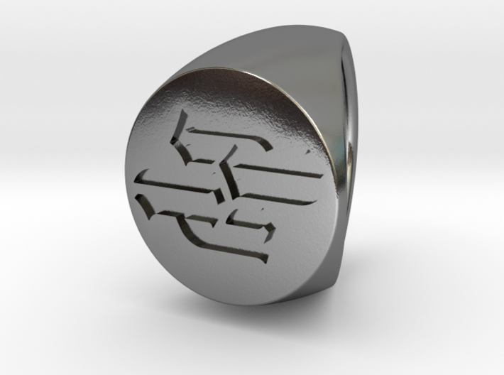 Custom signet ring 92 3d printed