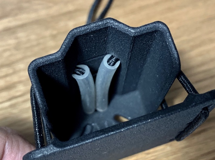 Tactical Magazine holder (bifilar) 3d printed Detail of tunable retention system