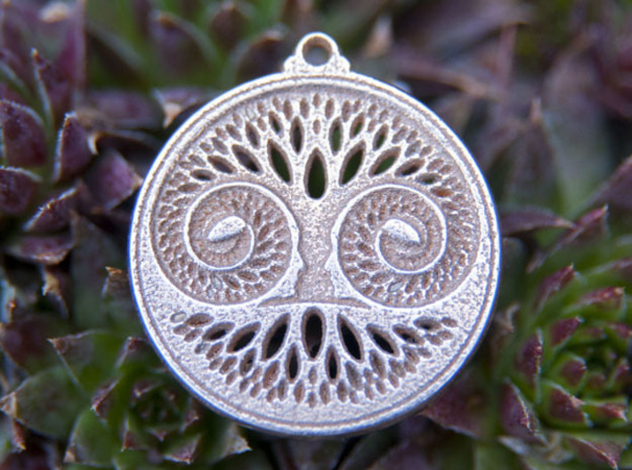 Green Man Pendant 3d printed 