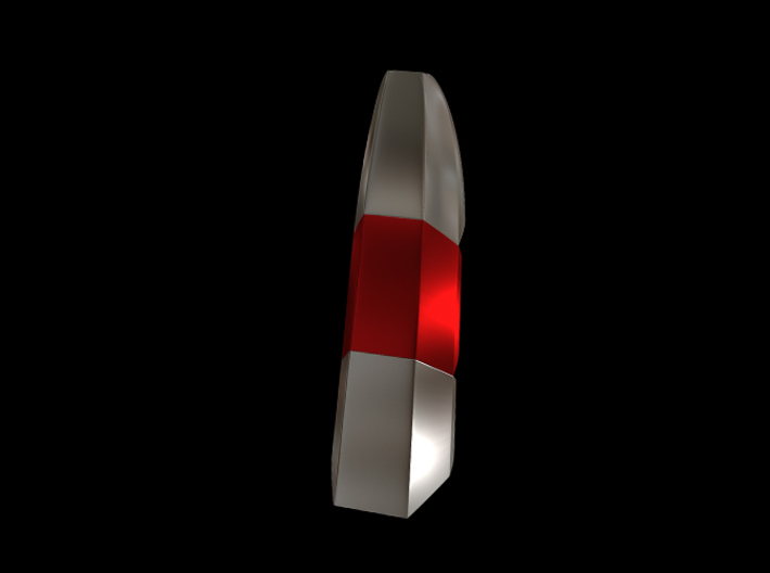 Iron Man Steel Pointer/Ring Finger (Joint 2) 3d printed CG Render (What's highlighted Red will be printed)
