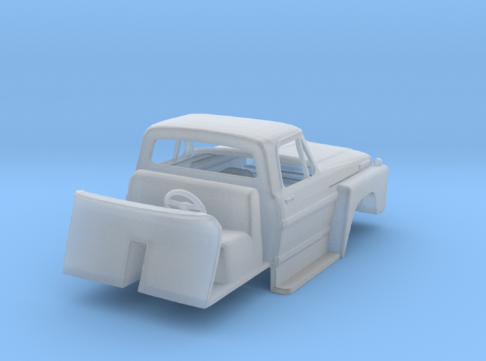 1/64 Late 1970's Ford F600 / F700 Cab with Interio 3d printed