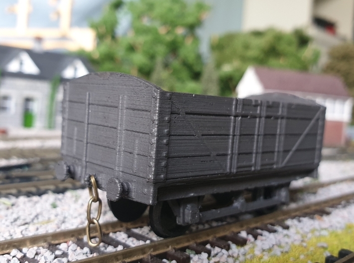 L&amp;BR Open Wagon w/o Buffers OO Scale 3d printed Test 3D print