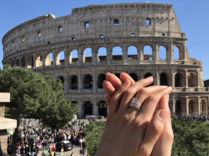 Colosseum Ring. Rome in your heart 3d printed