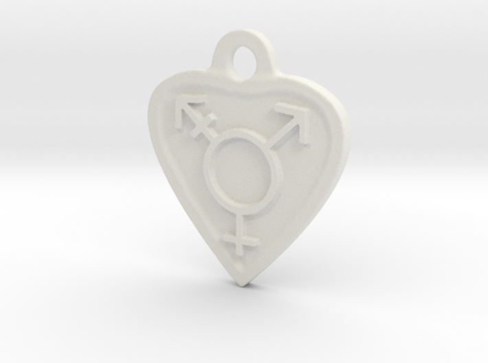 Transgender Heart 3d printed