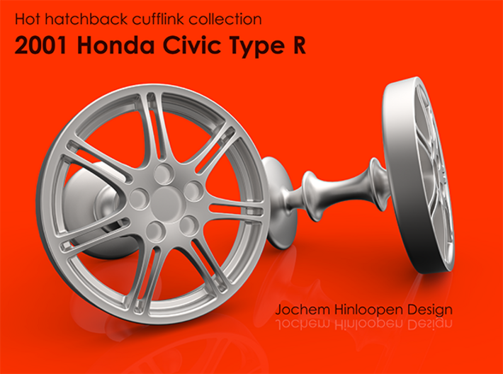 2001 Honda Civic Type R Cufflinks 3d printed