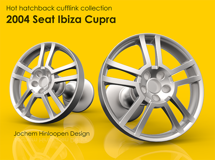 2004 Seat Ibiza Cupra Cufflinks 3d printed 