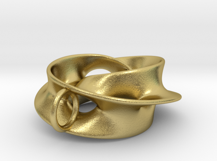 Minimal - Pendant in Cast Metals 3d printed