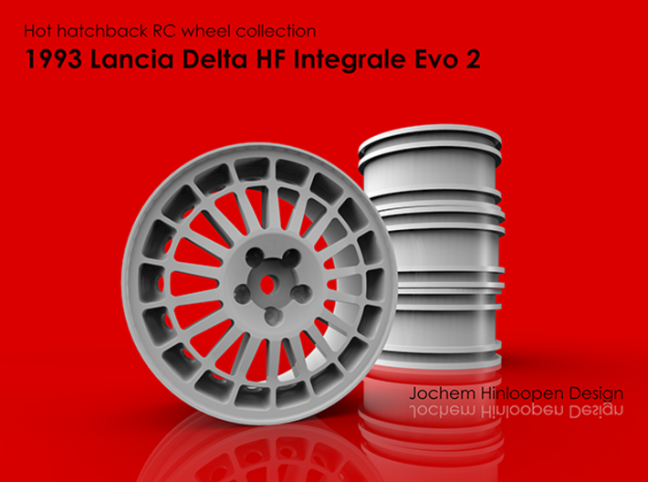 1993 Lancia Delta HF Integrale Evo 2 1/10th RC whe 3d printed