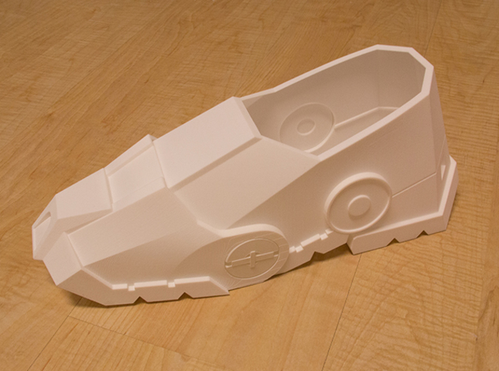 Iron Man Boot (Toe NO sole) Part 2 of 4 3d printed Actual 3D print using Strong & Flexible Plastic (Toe with whole Boot