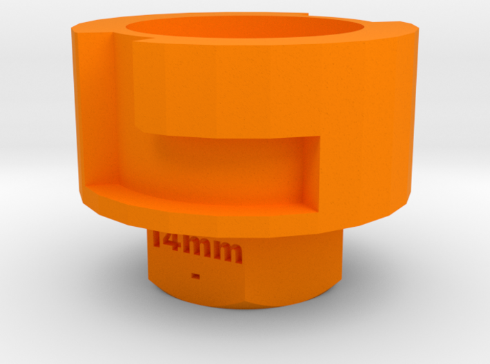 Nerf Muzzle to Airsoft Barrel Adapter (14mm-) 3d printed 