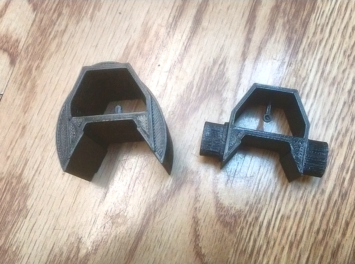 Laser Pulse Rifle Front and Rear Iron Sights 3d printed 