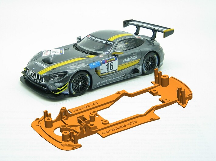 PSCA00102 Chassis for Carrera AMG GT3 Digital 3d printed 
