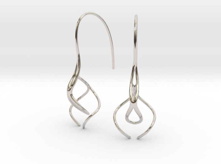 Ava earring pair 3d printed