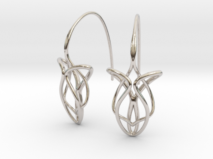 Grace earring pair 3d printed
