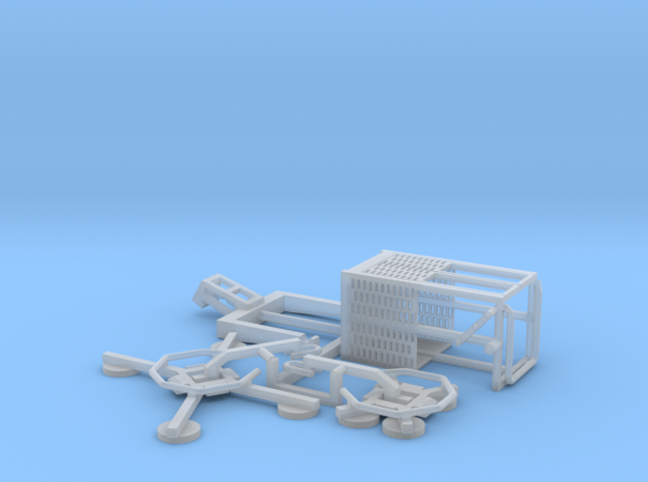 HO/1:87 Man Basket+Glass Handler for Mini Crawler 3d printed