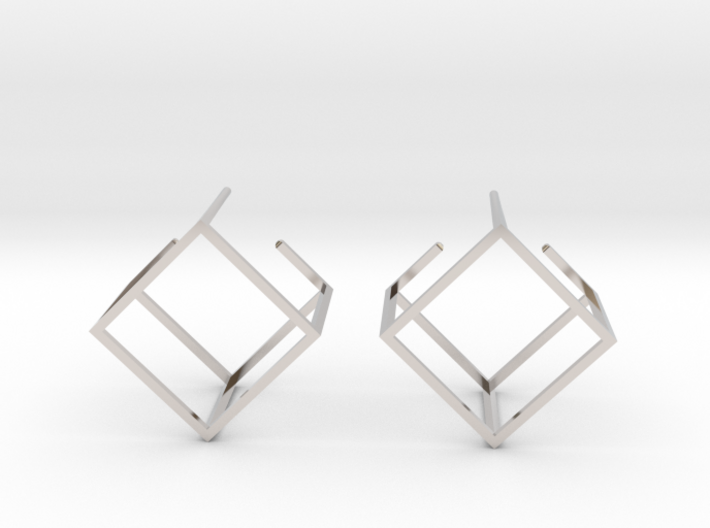 Cube earring 3d printed