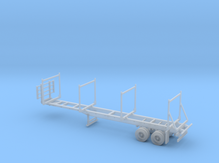 Timber Trailer With Wheels Assembled 1-87 HO Scale 3d printed