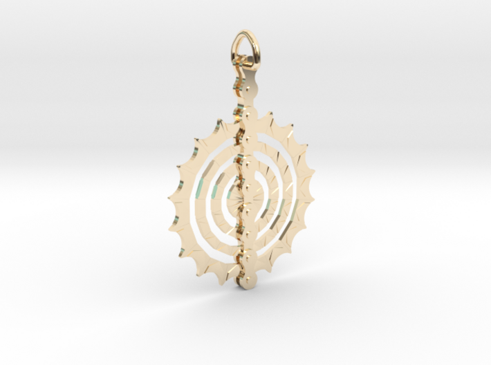 Bicycle_Chain_Sprocket_Pendant 3d printed