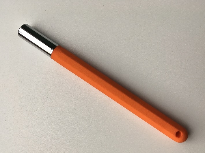 Varita Pen Body 8 sides 3d printed Varita chrome pen kit using orange versatile plastic tube (capped)