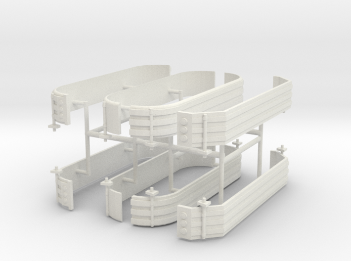 1/50th Triaxle fenders set of four 3d printed