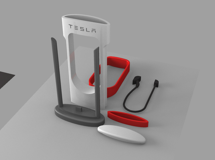 TESLA FAST CHARGER Scale 1/32 3d printed 