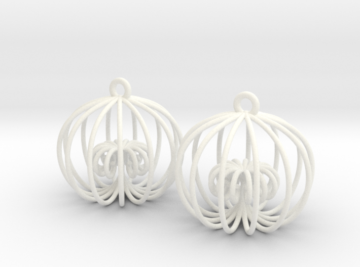 Golden Ratio Cage Earings --mk1 3d printed