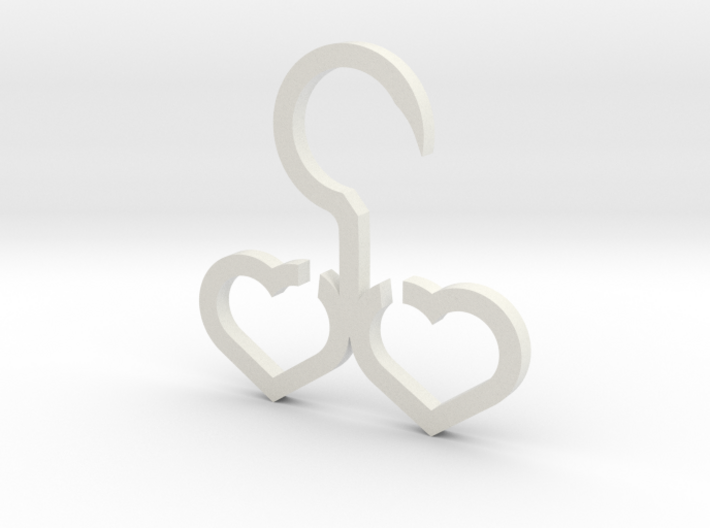 Heart Hanger for bars and scarves 3d printed