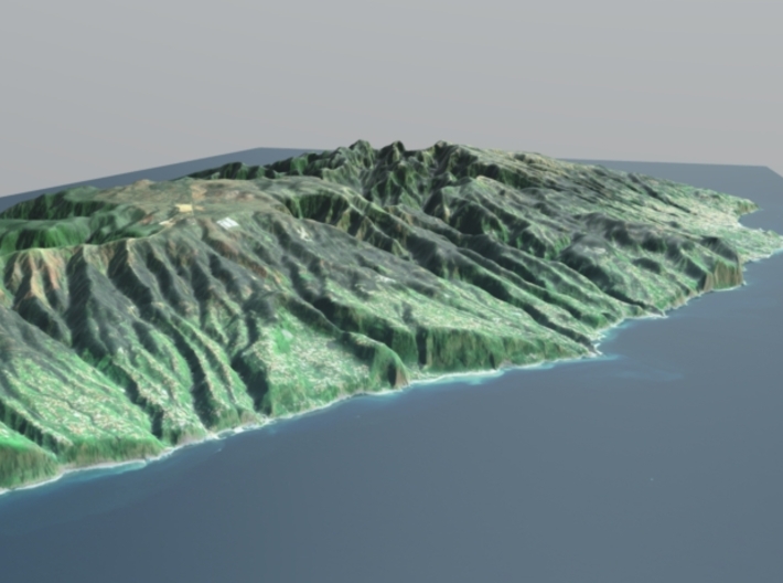Madeira Island Terrain Map 3d printed