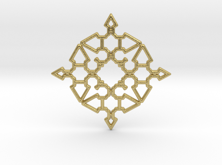 Arrow Mandala Pendant 3d printed