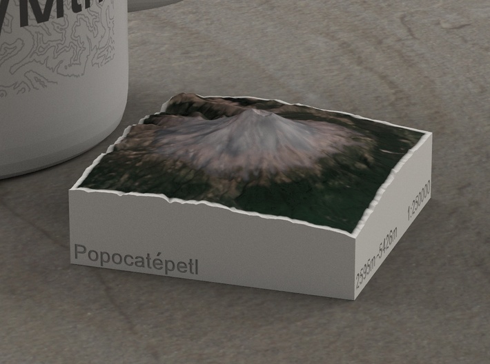 Popocatépetl, Mexico, 1:250000, Explorer 3d printed 