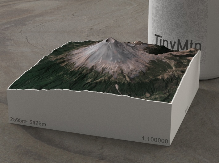 Popocatépetl, Mexico, 1:100000, Explorer 3d printed