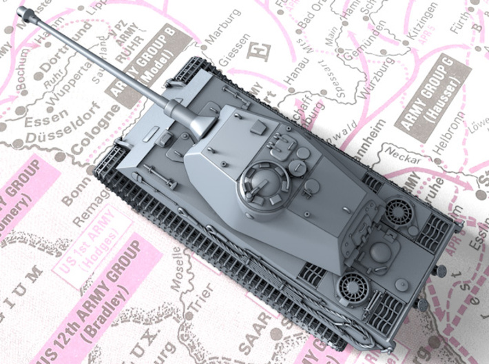 1/72 German VK 45.03 (H) Heavy Tank 3d printed 3d render showing product detail