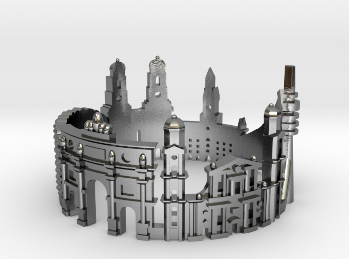 Munich Skyline - Cityscape Ring 3d printed